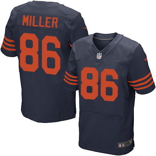 Men's Elite Zach Miller Nike Jersey Navy Blue Alternate - #86 1940s Throwback NFL Chicago Bears